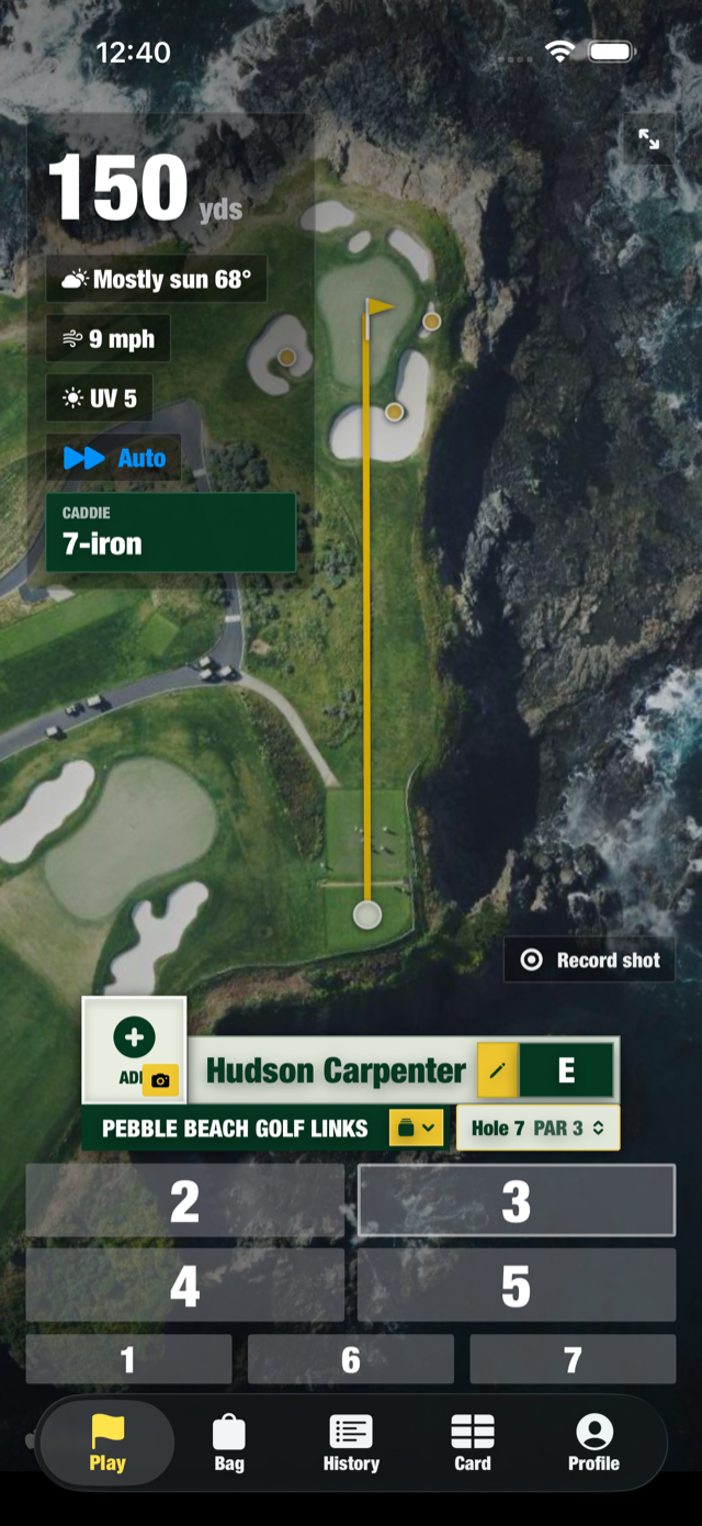 Reviewing the round on iPhone