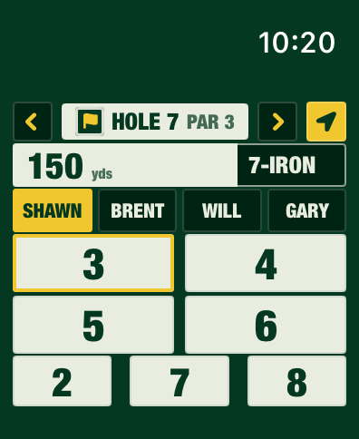 Scoring the foursome on Apple Watch